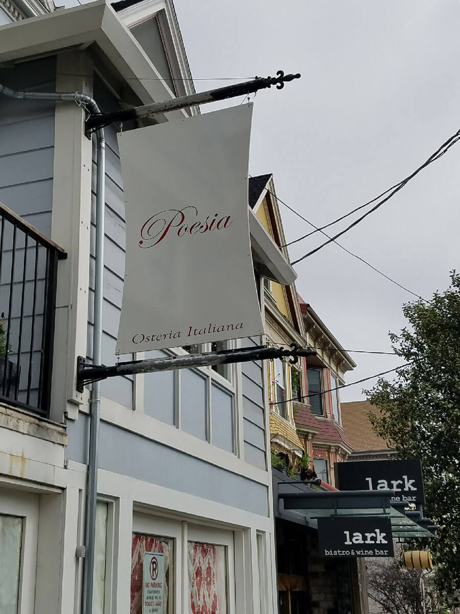 Poesia Restaurant Sign