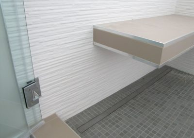 Trench Drain and Cantilevered Bench