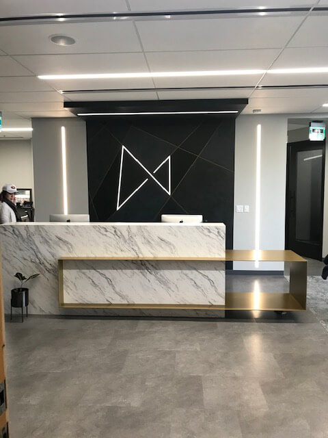 Reception Desk Logo Wall